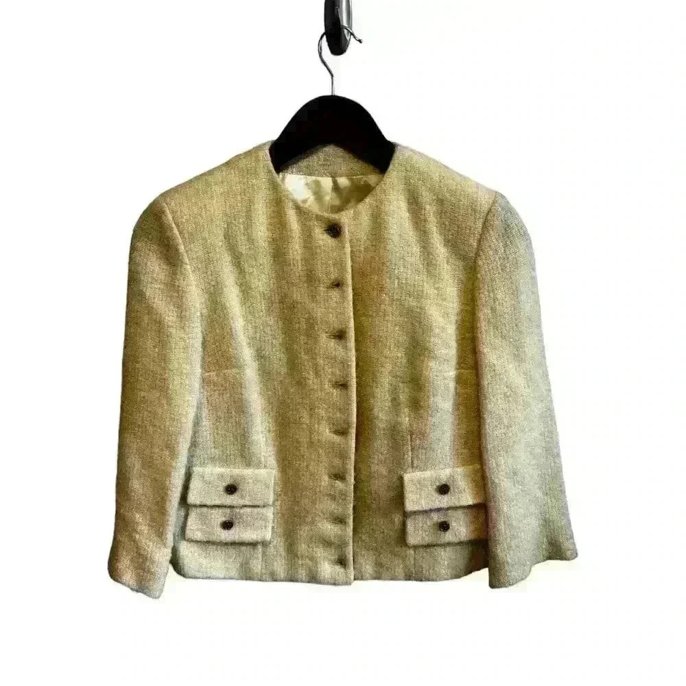 VINTAGE 1960’s Glenhaven cream color tailored blazer size 2